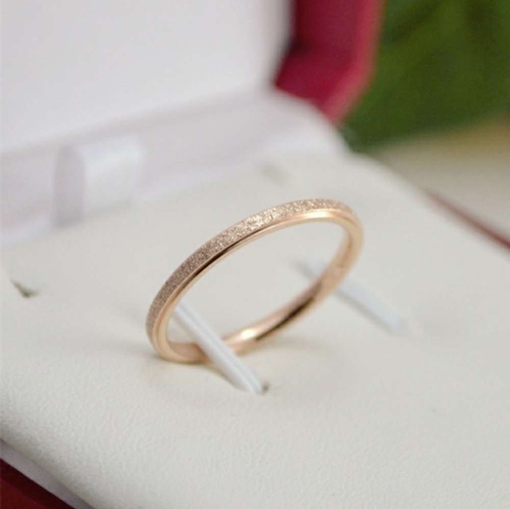 Rose Gold Titanium Stackable Ring